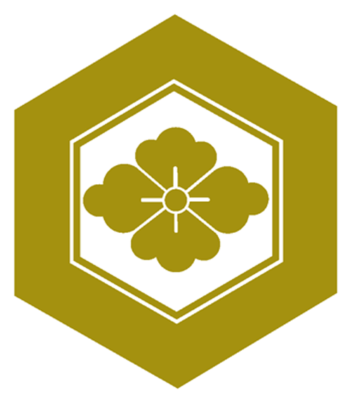 家紋ステッカー 097 亀甲花菱 13cmサイズの紹介画像2