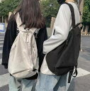 通学旅行韓国リュック 大人気ファッションバッグ厚手 綿 帆布 リュック リュックバッグ リュックサック バッグパック ディバッグ キャンバス 男女兼用 レディー...