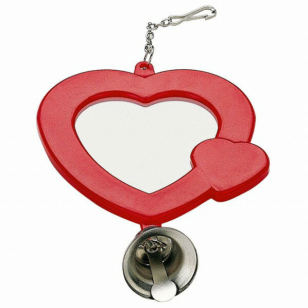 PA 4212 鳥 おもちゃ バードトイ 鏡 ミラー 簡単取り付け 鈴付き 吊り下げ式 イタリアferplast社製