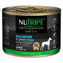 サーモン＆グリーントライプ 185g 全年齢用 犬 NUTRIPE PURE ニュートライプ ピュア 