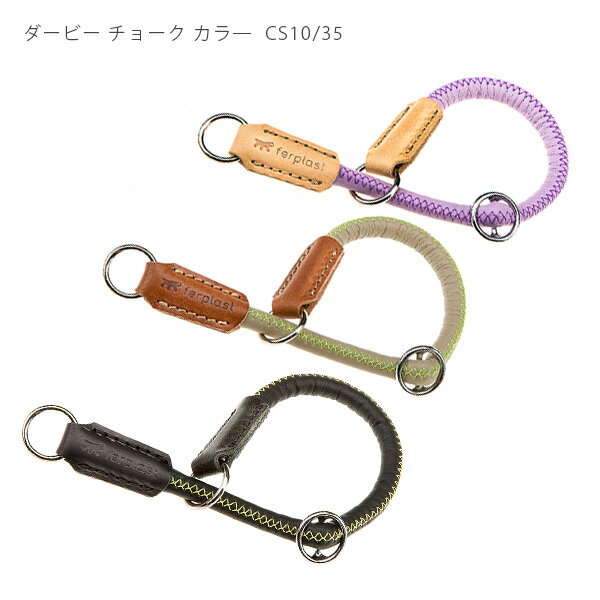 ダービー DERBY チョーク カラ— 首輪 CS10/35 頭回り35cmまで 犬 しつけ さんぽ ...