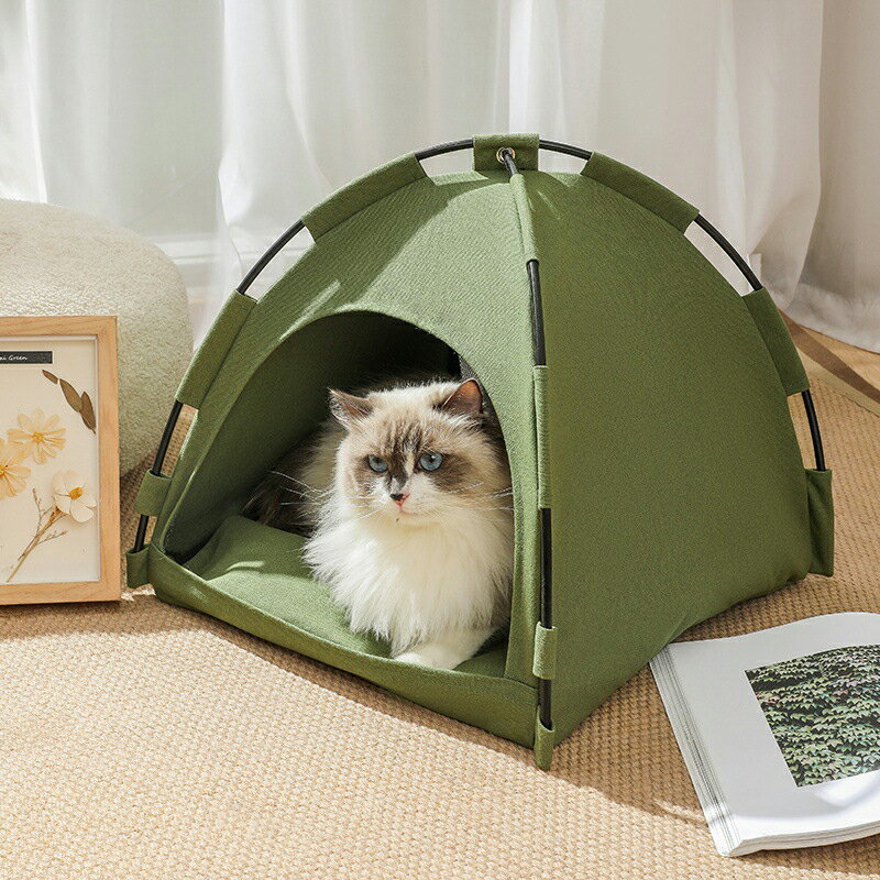 猫ベッド 猫ハウス 猫テント ペットテント ペットベッド ドーム 通気性いい洗える ペットホウス クッション付き 通年 耐え噛み 取り外し可能 水洗い可能 柔らかい 猫用 犬用
