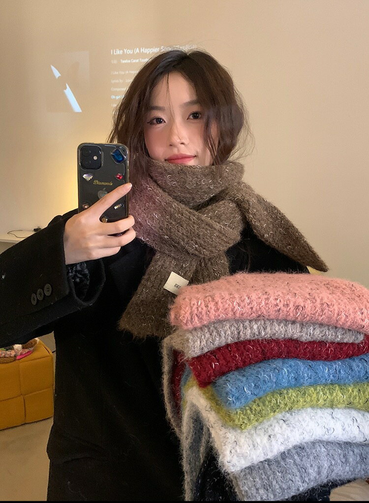 マフラー レディース ボリュームマフラー 大判 無地 ふわふわ マフラー ストール おしゃれ かわいい韓国ファッション 通勤 通学 秋 冬