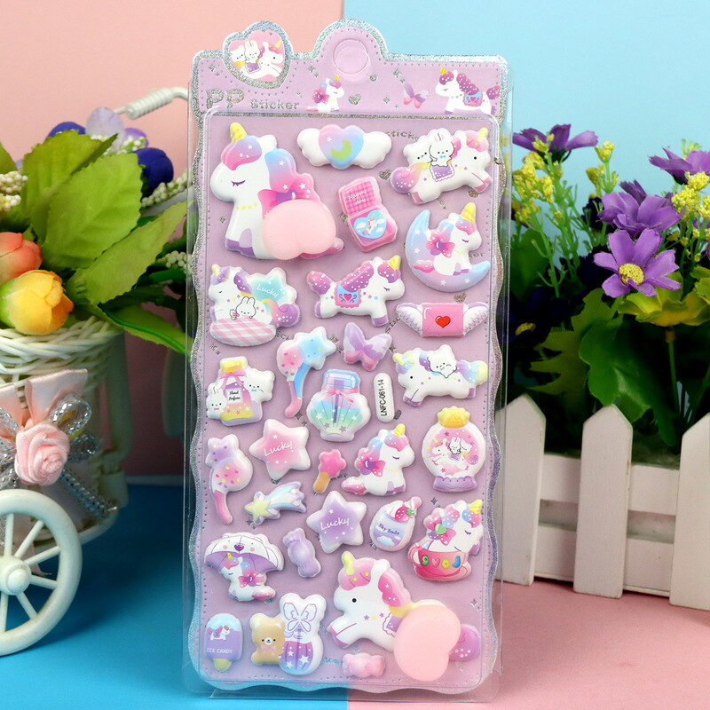 PP【8枚入りセット】ぷにぷにおしりシール かわいい 3D立体ステッカー うさぎ くま 動物 キャラクター 癒し ストレス解消 文房具 手帳 ノート デコレーション DIY アルバム スマホケース ギフト プレゼント (PP 8枚) fanxi-store-10003640 fanxi-store サンプル画像3
