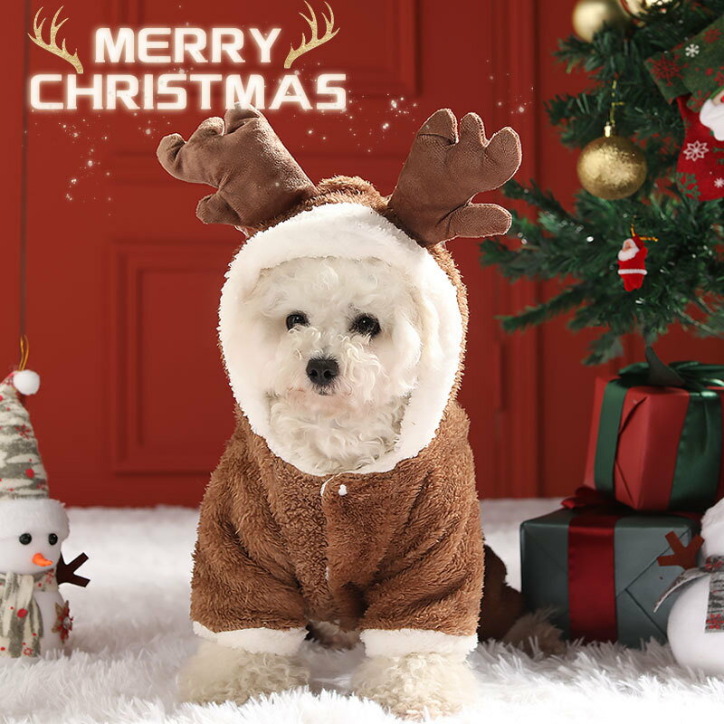 クリスマス　ヘラジカ　犬服 ペット服　洋服 秋冬服 防寒 暖かい ドッグウェア ハロウィン 可愛い おしゃれ 小型犬 猫