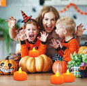 【 12個セット 】 ハロウィン 飾り LED キャンドル ライト Halloween 装飾 かぼちゃ ろうそく 電飾 イルミネーション 飾り付け キャンドルライト