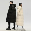 ダウンコート ベンチコート レーディスメンズ アウター コート ダウン ロングコート 冬服 冬物 新作 大きサイズ フード付き 防寒 暖かい アウトドア 男女兼用(4)