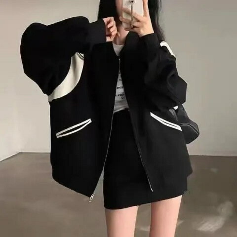 レディース アウター コート ゆったり 野球服 秋冬 カジュアル おしゃれ 個性 ジャケット ダンス服 トップス スポーツウェア 薄手 ストリート系 原宿風 学生 レディース アウター コート ゆったり 野球服 秋冬 カジュアル おしゃれ 個性 ジャケット ダンス服 トップス スポーツウェア 薄手 ストリート系 原宿風 学生