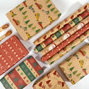 3枚セット 包装紙 クリスマス ラッピングペーパー christmas 43*300cm ギフトタグ クラフト紙 デザイン 包装用 プレゼント