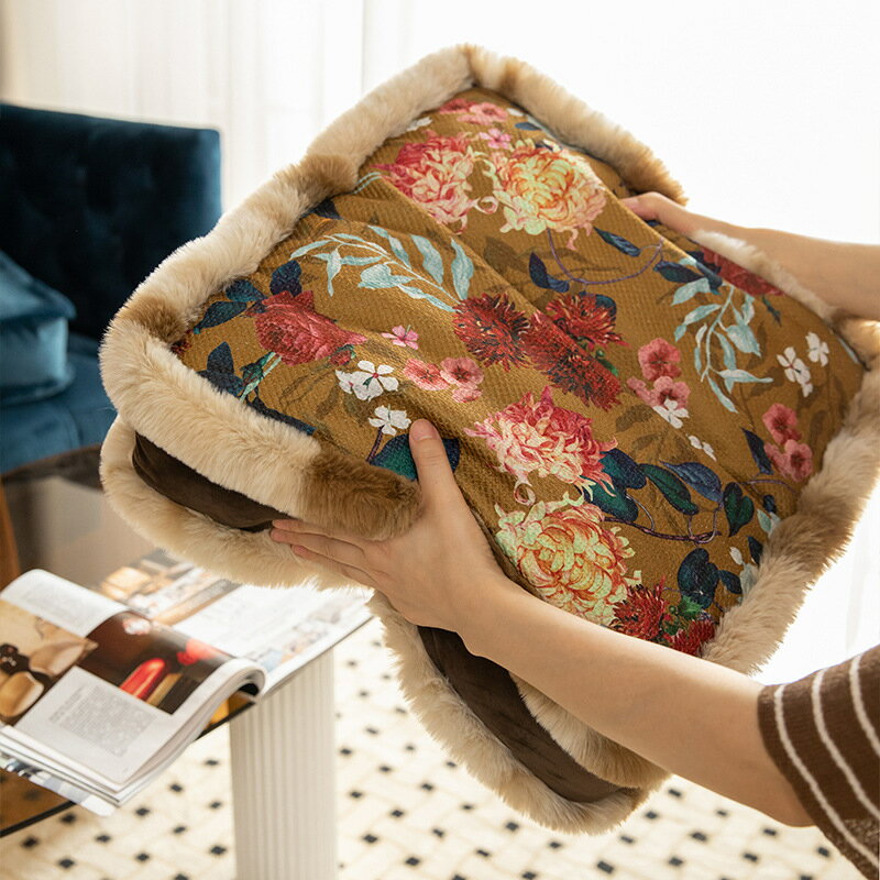 座布団 低反発 クッション 腰当て おしゃれ 花柄 座り心地いい 厚手 健康クッション 座椅子 椅子用 フ..