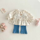 花柄シャツ 女の子 長袖 ブラウス トップス 女児 シャツ お姫様 花柄 可愛い カジュアル 子供服 小学生 キッズ ジュニア 入学式 卒業式 結婚式 七五三 発表会 通気 通園 通学