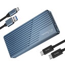 40Gbps超高速 M.2 SSD 外付けケース NVMe SSD ケース 内蔵冷却ファン付き 高放熱 Thunderbolt 3/4 USB 4.0/3.2/3.1/3.0/2.0対応 2230 2242 2260 2280(M Key)をサポート8TB容量に対応 2本ケーブル付属 アルミニウム合金材質 MP400