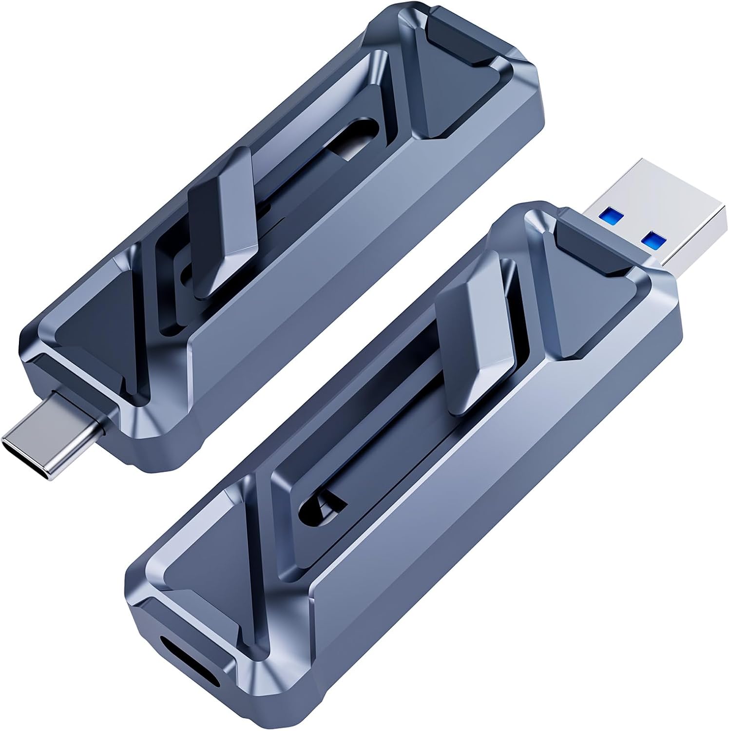 fanxiang 外付けSSD 512GB【最大読込2050MB/s】Type-C+USB 3.2 Gen2 対応 20Gbps ポータブル ssd 超小型 コンパクト スティック テレビ録画用 ゲームデータ保存 耐衝撃 アルミ 超高速 大容量 Win/Mac Android iPhone15シリーズ対応 5年保証 FF955