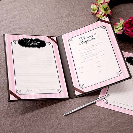 結婚証明書 「アルト ピンク」 ゲスト参加型(人前式) 結婚式 結婚証明書 「アルト ピンク」 ゲスト参加型(人前式) 結婚式