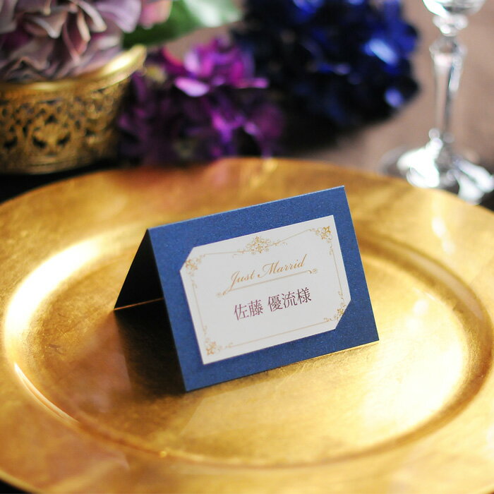 ［印刷込］席札 完成品「ディーナ（ミランダあい）」（1名分）／結婚式／食事会／誕生日会／謝恩会／パーティー／会食／会議用／宴会