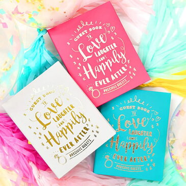 【すぐ届く/あす楽対象】芳名帳「happily ever after(ハピリー・エバー・アフター)」カード・チェキ・シートタイプ /結婚式 ゲストブック
