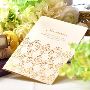 招待状 手作り「カミーユ」　／ 結婚式 招待状 手作りキット パーティー 封筒 返信はがき