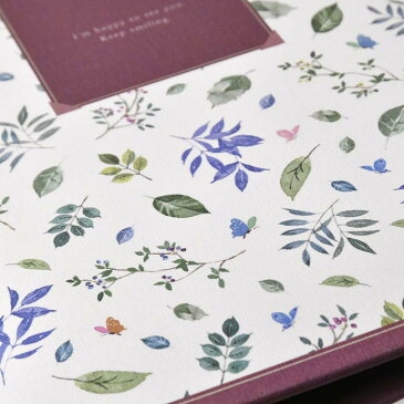 【あす楽】グラフィックゲストブック「ボタニカルリーフ カルムピンク」/結婚式 芳名帳