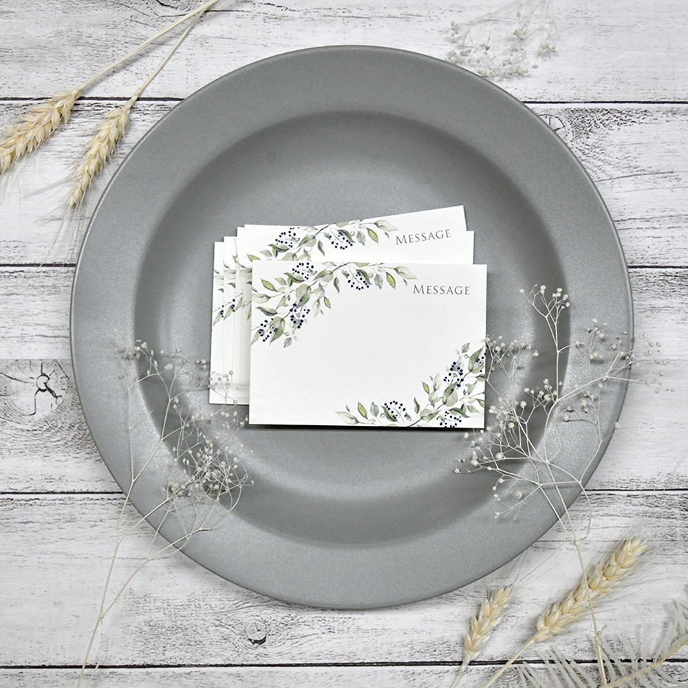 メッセージカード「リーフ」(20枚) 結婚式 招待状同封 ゲストテーブルへ席札と一緒に