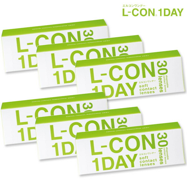 送料無料 【6箱セット】(1箱30枚) L-CON 1DAY エルコンワンデー終日装用1日使い捨てコンタクトレンズ [Lcon-30p][SI]