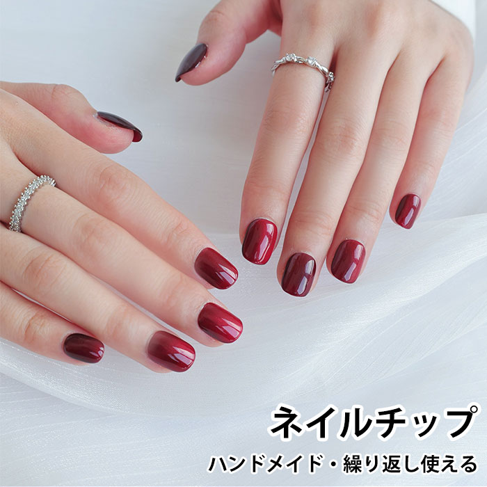 つけ爪 ネイルチップ 繰り返し使える グミシール付き ネイル チップ セット ネイルチップ 貼るだけ ハ..