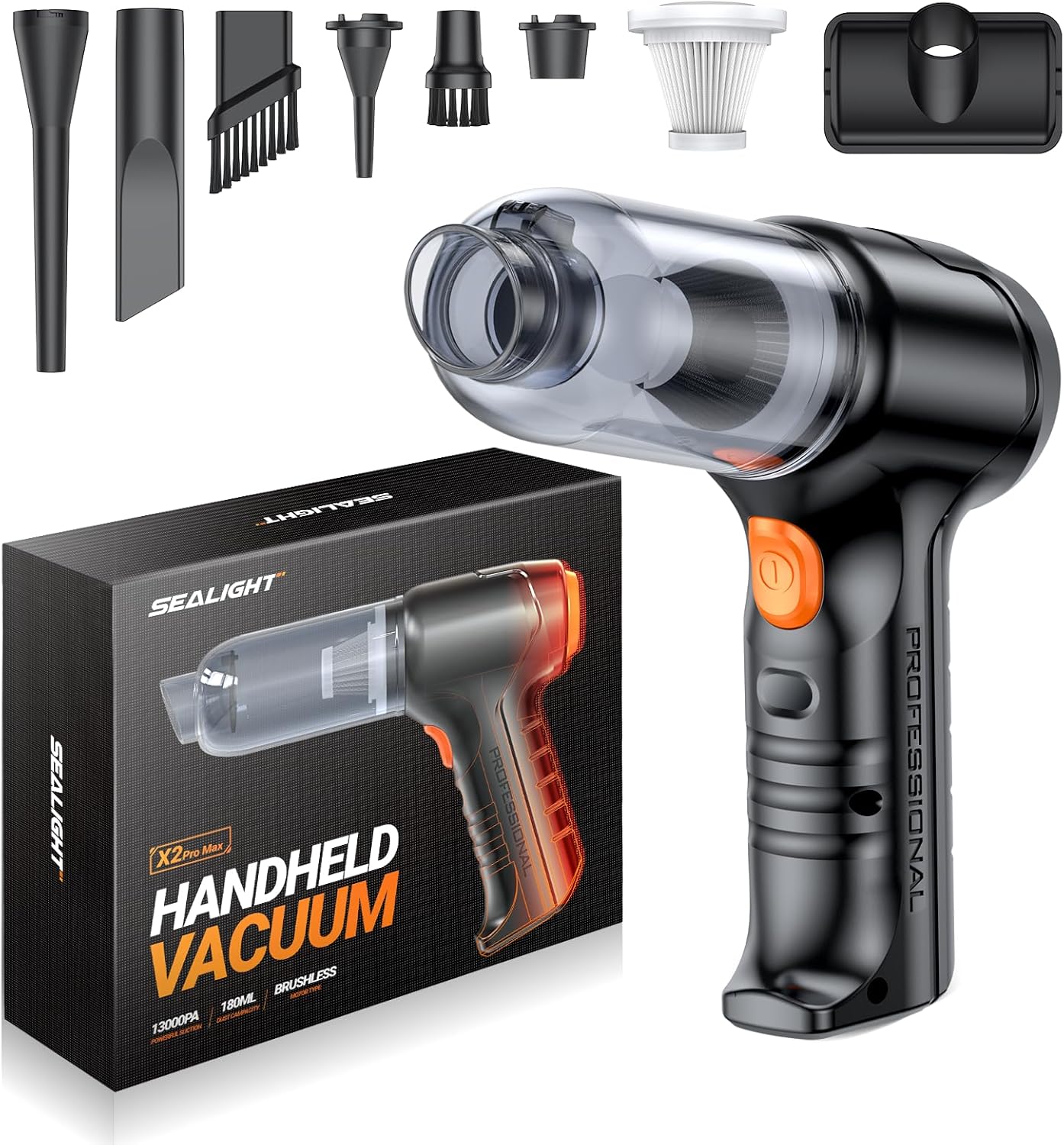 ハンドクリーナー 充電式 強力 ハンドクリーナー カークリーナー 超軽量 ハンディ掃除機 13000 ...