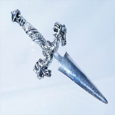 ツインドラゴン ソード ペンダント ネックレス【あずきチェーン付き】のサムネイル