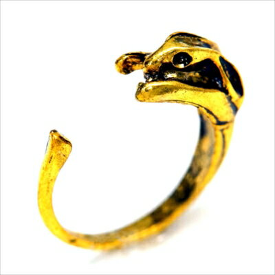 ウサギ ラビット アニマル イエローゴールド フリーサイズ レディース トゥーリング ピンキーリング 指輪
