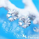 一輪ハイビスカス(花) ホワイト&シルバーペアカラー レディース ハワイアンジュエリー シルバー925 スタッドピアス【花/12mm幅】