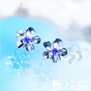 一輪プルメリア(花) アメジストカラーキュービックジルコニア装飾 花びら銀光沢仕上げ レディース ハワイアンジュエリー シルバー925 スタッドピアス【花/6m...