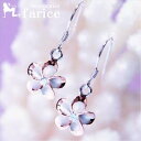 一輪プルメリア(花) クリアキュービックジルコニア装飾 花びらマット加工&縁取り銀光沢仕上げ ピンクゴールドペアカラー レディース ハワイアンジュエリー シルバ...