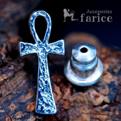乐天商城 - シルバーアクセサリー エジプト十字 クロス メンズ レディース スタッド ピアス 【片耳用】