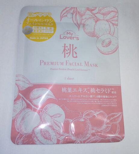 my Lover'sマイラヴァーズ 桃プレミアム フェイシャルマスク 1枚 my Lover'sマイラヴァーズ 桃プレミアム フェイシャルマスク 1枚