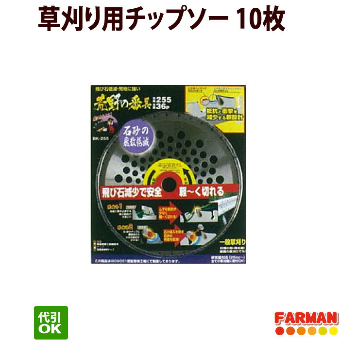 高芝ギムネ 荒野の番長 230×32P/255×36P 草刈チップソー 10枚セット