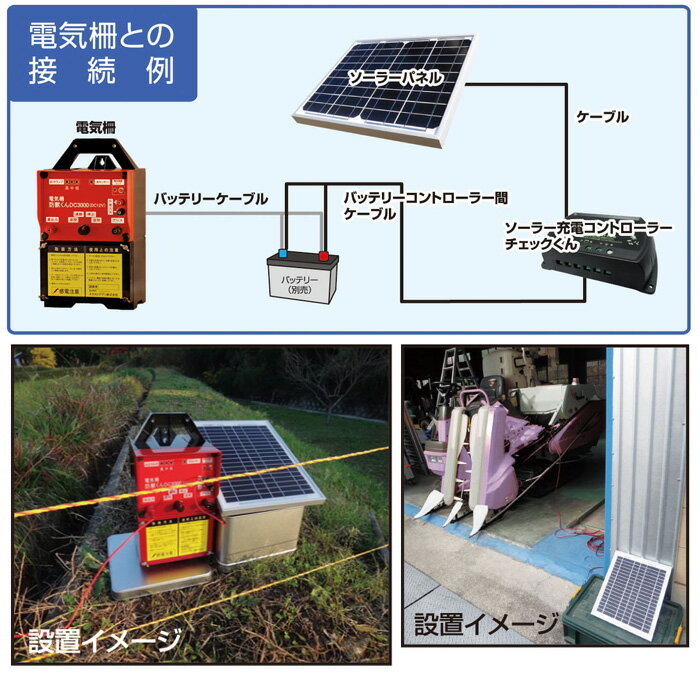 ソーラー充電器　おたすけソーラーキッドパネル50W 15mケーブルセット　ネクストアグリ【代引NG】