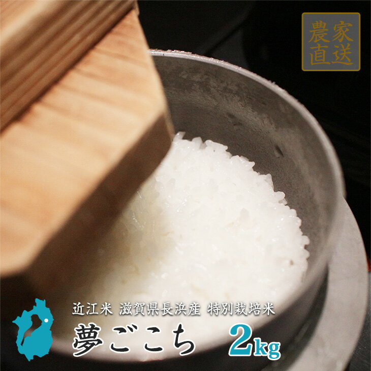 【送料無料】お米 夢ごこち 2kg 二等米 滋賀県産 近江米 令和元年産 新米 特別...