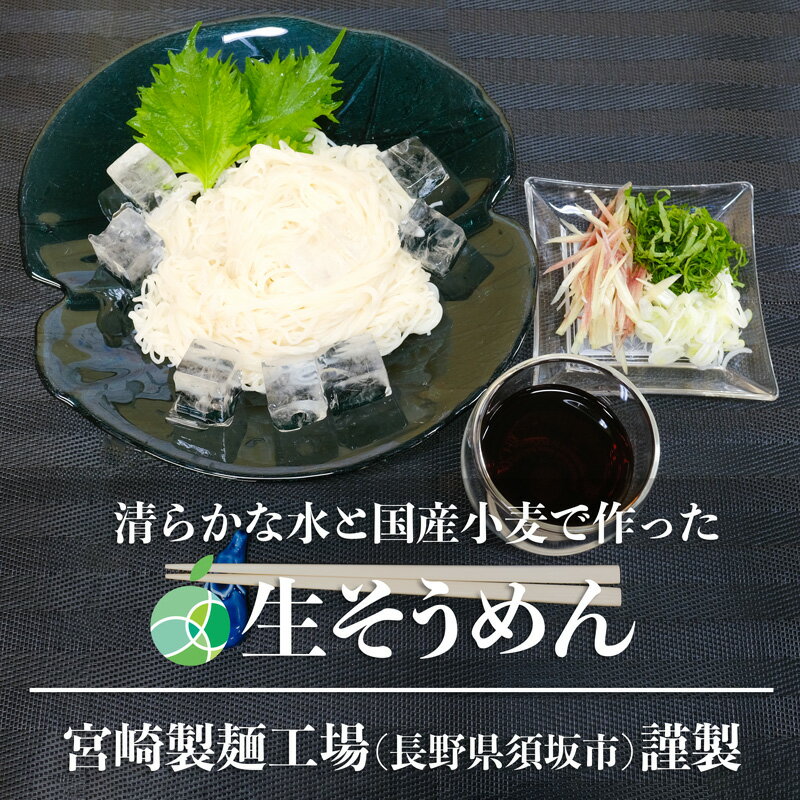 生そうめん　2～5袋　甘みがありモチモチツルツルの生麺　長野県須坂市産