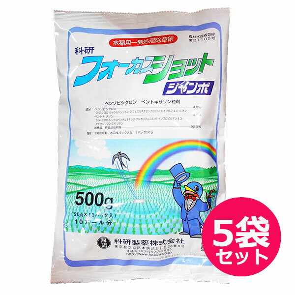 水稲用一発処理除草剤　フォーカスショットジャンボ　500g×5袋セット　投げ込み用