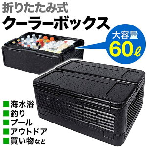 【予約商品】 クーラーボックス 折りたたみ 大型 大容量 60L 釣り 海水浴 プール アウトドア キャンプ 買い物 保冷 保温 折り畳み 車 災害 緊急 震災 ハードクーラー ソフトクーラー スッキリ 収納 コンパクト 丈夫 ショッピング 持ち運び おすすめ 送料無料通販格安セール情報 楽天 通販