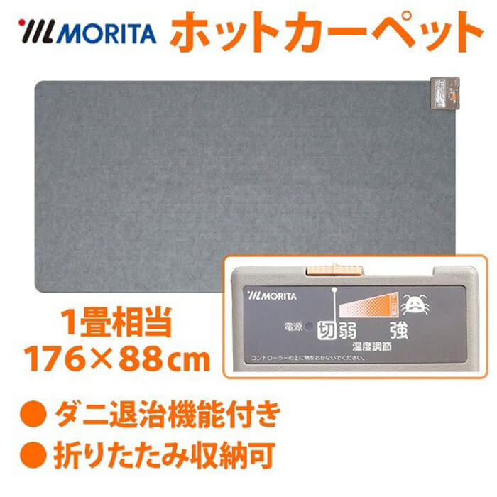 【最大1000円OFFクーポン有★9/1限定】 ホットカーペット 電気カーペット 176×88cm 1畳 カーペット ラグ 電気マット ホットマット ミニカーペット ミニ電気カーペット 1人暮らし 台所 脱衣所 ソファー フローリング 足元冬物 冷え性 足元暖房 ダニ退治 送料無料