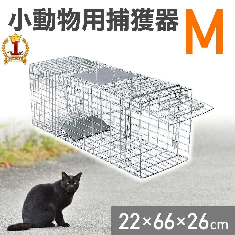 【楽天1位】猫 捕獲器 捕獲機 Mサイズ モグラ 捕獲 器 アニマルキャッチャー ハクビシン 害獣 動物 小動物 犬 ペット 保護 山 庭 畑 農作業 農業 仕掛け 折りたたみ 踏み板 踏板 踏板式 バネ式 猫用 飼い猫 迷子猫 迷子 野良 イタチ アライグマ 動物捕獲器 ゲージ 送料無料