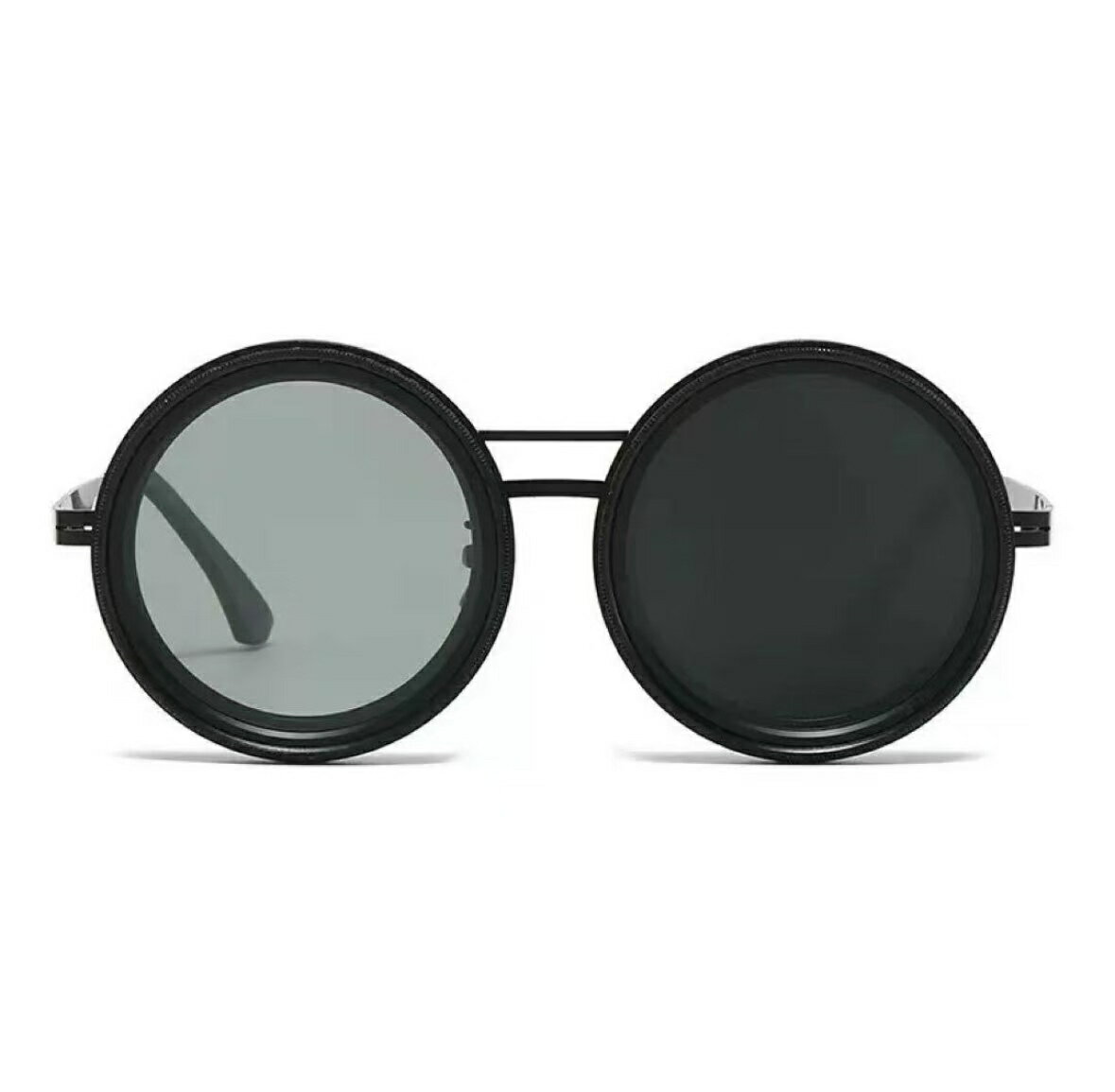 Rakuten - ND偏光サングラス メンズ ラウンド型サングラス 無段階調光 レトロスタイル 調光サングラス UVカット 偏光レンズ メンズアイウェア