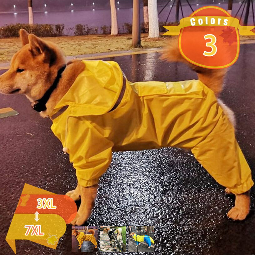 犬 レインコート ポンチョ チェック 雨具 防水 速乾 透明 帽子付き ドッグウェア 犬服 お散歩用 四本足 耐久性 リード穴あり 夜間反射 着脱簡単 お散歩用 丸洗える 梅雨対策 お散歩用 防雪 雨具 小型 中型 お出掛け 散歩 fascimo