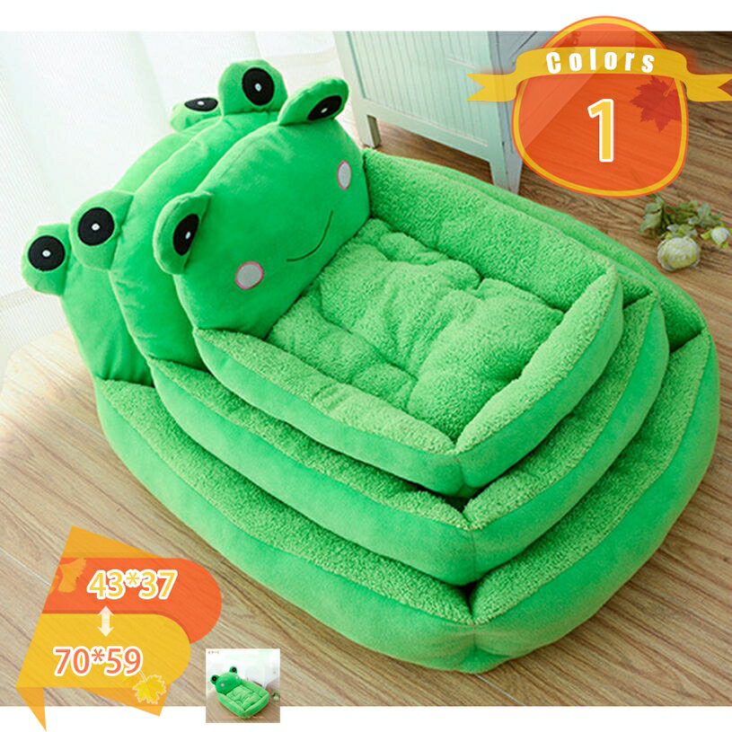 500円OFFクーポン ペット用ベッド 犬用 猫 小型犬 室内用 寝床 ペット用品 ペットグッズ カエル グリー..