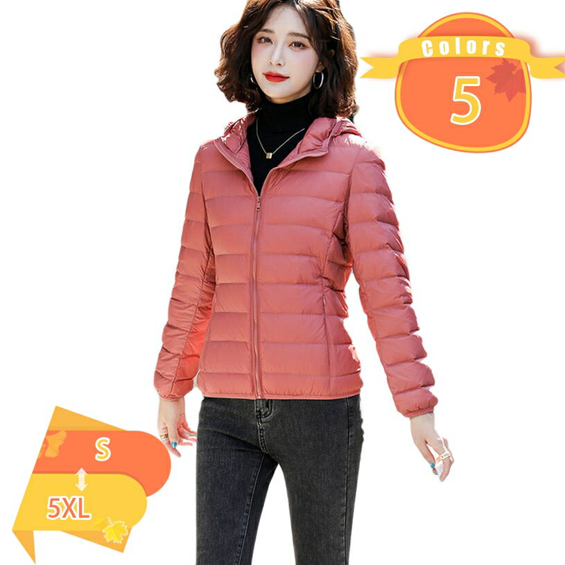 1000円OFFクーポン ダウンジャケット レディース ウルトラライト フード付き ダウン ジャケット 無地 ..