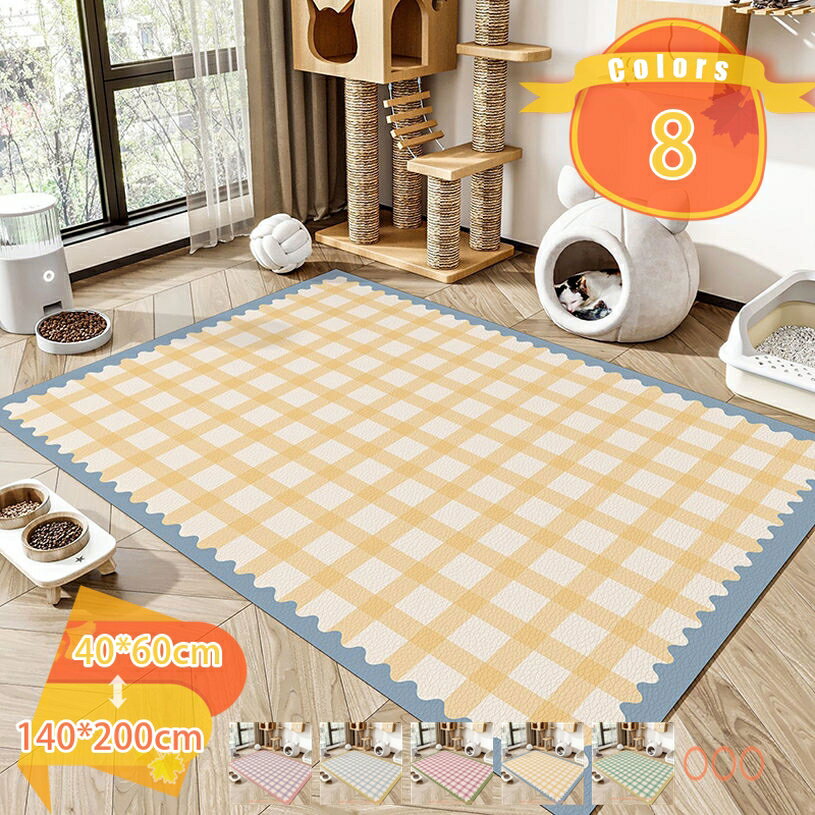 Anti-Skid, Deodorizing - ペットプレイマット 完全防水 滑りにくい加工 消臭機能 北欧 お昼寝対応 小型犬用 オフィス用 拭ける 床保護 家庭用 犬用ベッドマット 撥水加工 滑り止め付き 消臭抗菌 洗濯可能 大型犬対応 折り畳み式 防音 fascimo
