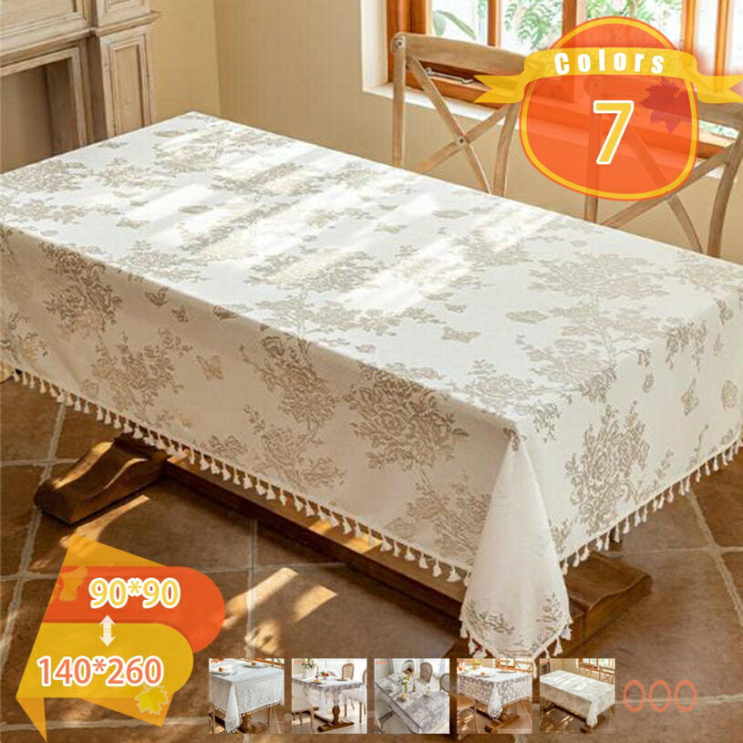 北欧 テーブルクロス 花柄 田園風 テーブルカバー レース 食卓カバー 洗える 耐久性 お手入れ簡単 インテリア ダイニング キッチン レストラン おしゃれ エレガント 耐熱 多用途 fascimo