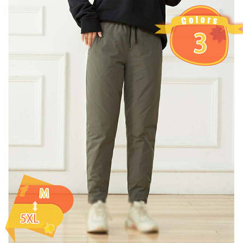 2000円OFFクーポンアウトドア パンツ カジュアル 軽量 防寒 ズボン ボトムス 暖パン レディース 超軽量 防風 保温 快適なき心地 屋外 快適 ロングダウンパンツ 大きいサイズ ウエストゴム ポケット付き 暖かい ゆったり 母 fascimo