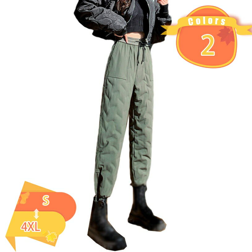 2000円OFFクーポン パンツ ダウン レディース 防寒パンツ 長ズボン ボトムス ルームウェア 合わせやすい 寒さ対策 雪対策 冬 厚手 暖い あったか 防寒 通勤 通学 アウトドア 旅行 登山 お呼ばれ 自転車 バイク スキー ズボン fascimo(4)