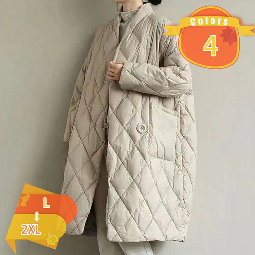 1000円OFFクーポン 中綿コート ダウンジャケット 大きいサイズ 50代 40代 30代 20代 アウター レディース 大人 上品 防寒 細見え 秋 冬 ロング丈 ダウンコート きれいめ オフィス デイリー おしゃれ エレガント ギフト 体型カバー fascimo